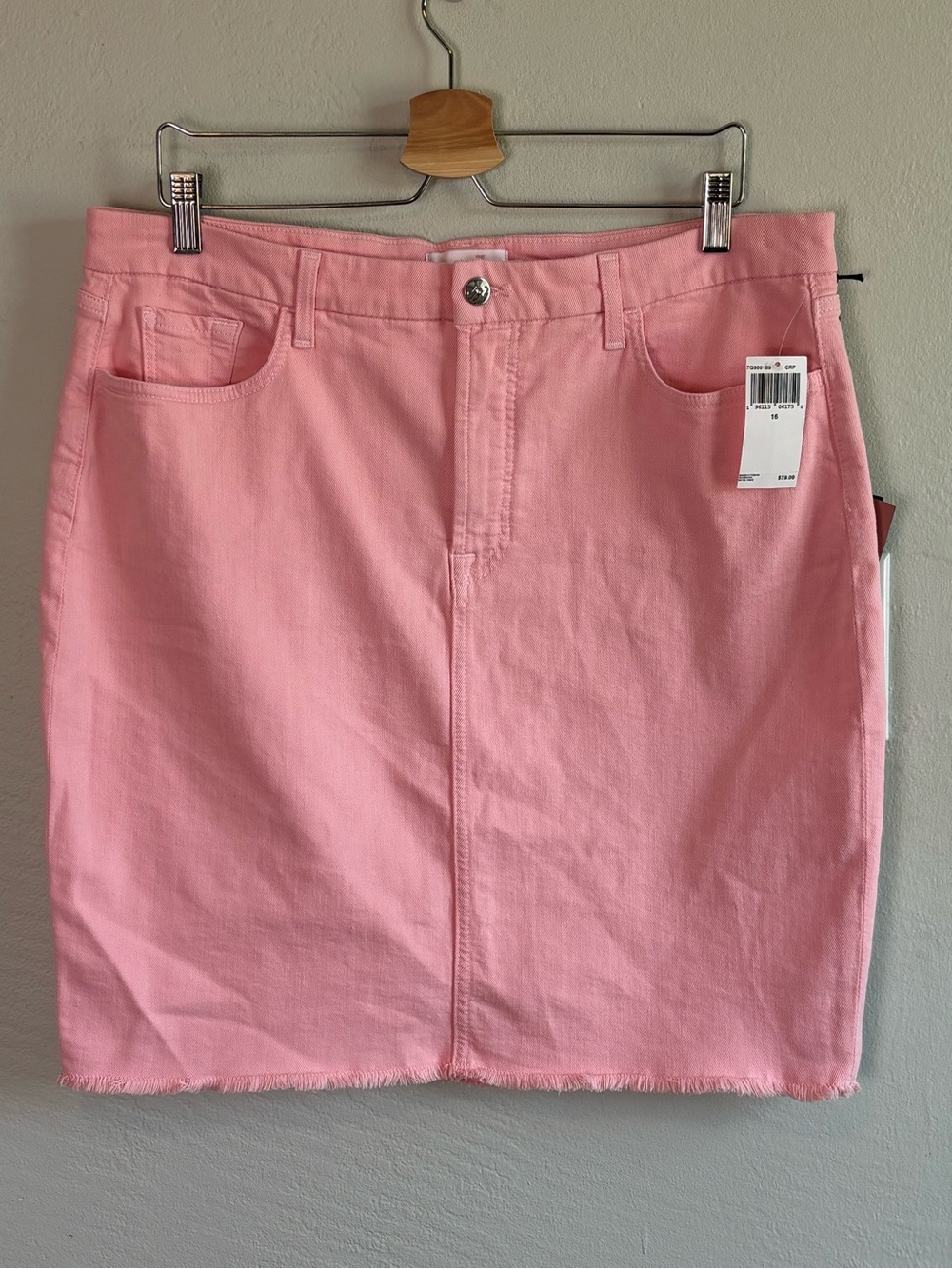 Bundle 2/$30! NEW jen 7 Pink Denim Miniskirt Cute Casual Pastel 16